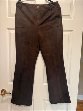 Soho Apparel Wide Leg Pants in Dark Brown